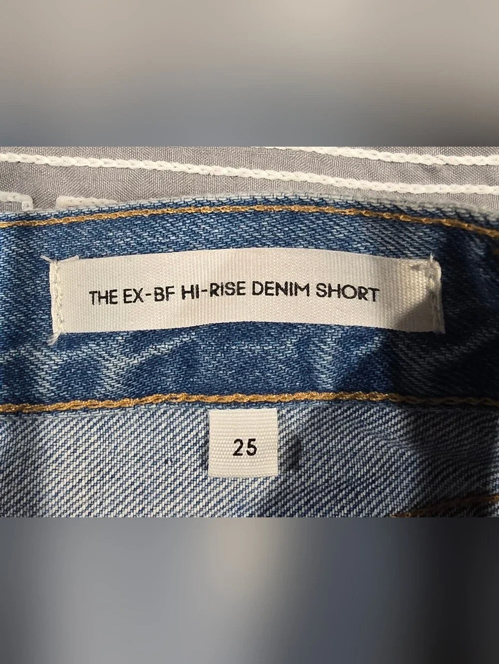 Denim Forum The Ex-Bf Hi Rise Denim Shorts Size 25